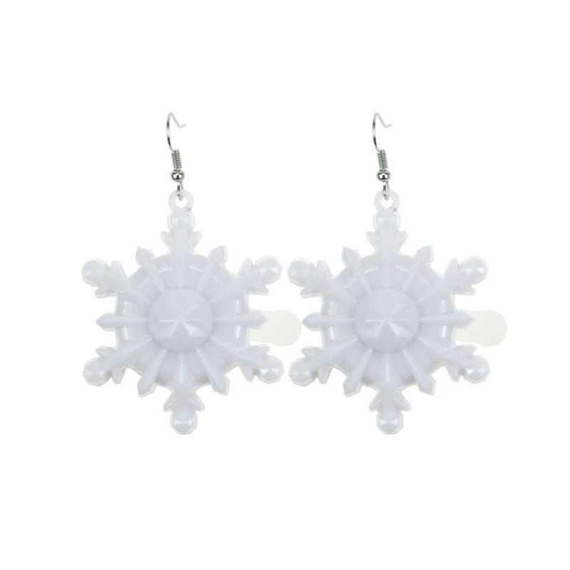 ANGELADY Glow in the Dark Dangle Earrings Christmas Tree Pendant Jewelry Party Novelty LED Light Up Flashing Earrings Good Vibrations