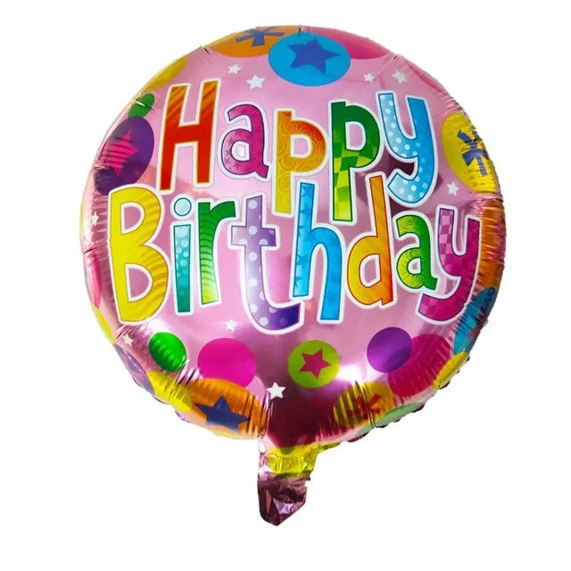 10pcs 18inch Happy Birthday Balloons Baby Shower Balloon Happy Birthday Party Decoration Foil Globos Good Vibrations