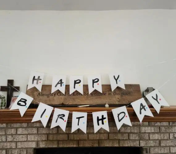 Friends TV show happy birthday party paper banner friend theme party suitable for friends birthday party decoration Good Vibrations
