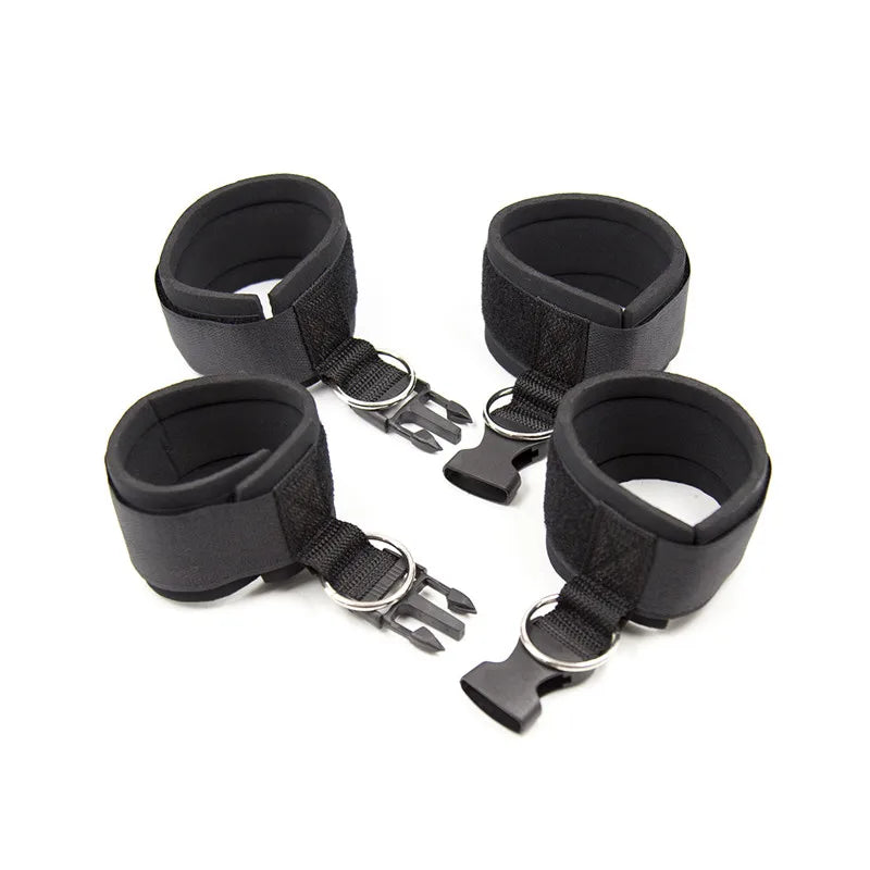 BDSM 4pcs Adult Sex Toys Games Handcuffs Bondage Gear Sex Toys For Women Couples Gags Blindfold Sexy Shop Exotic Accessories GOOD Vibrations