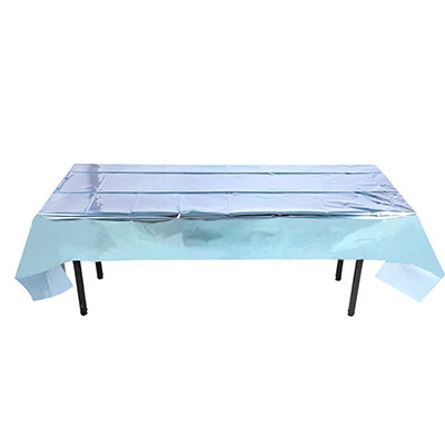 Disposable Party Glitter Table Cloth Birthday Rectangular Tablecloth Wedding Birthday Table Cloth Rectangular PVC Waterproof Good Vibrations