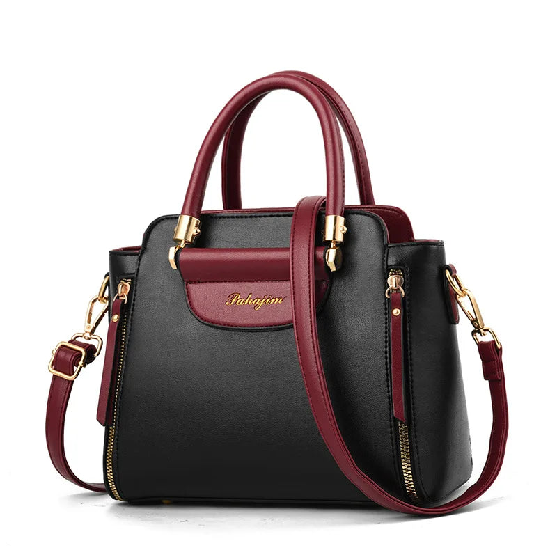 Women's bag 2025 new fashion women's bags hit color hand-held  bag Europeand the United States all-match shoulder messenger bag Good Vibrations