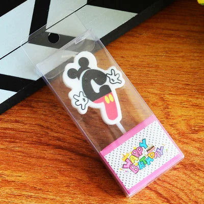 Hot Happy Birthday Number 0-9 Candles Cartoon Mickey Minnie Mouse Candle Cake Cupcake Topper Party Decoration Supplies DIY Gifts Good Vibrations