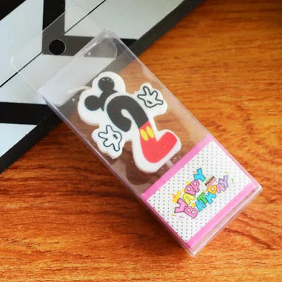 Hot Happy Birthday Number 0-9 Candles Cartoon Mickey Minnie Mouse Candle Cake Cupcake Topper Party Decoration Supplies DIY Gifts Good Vibrations