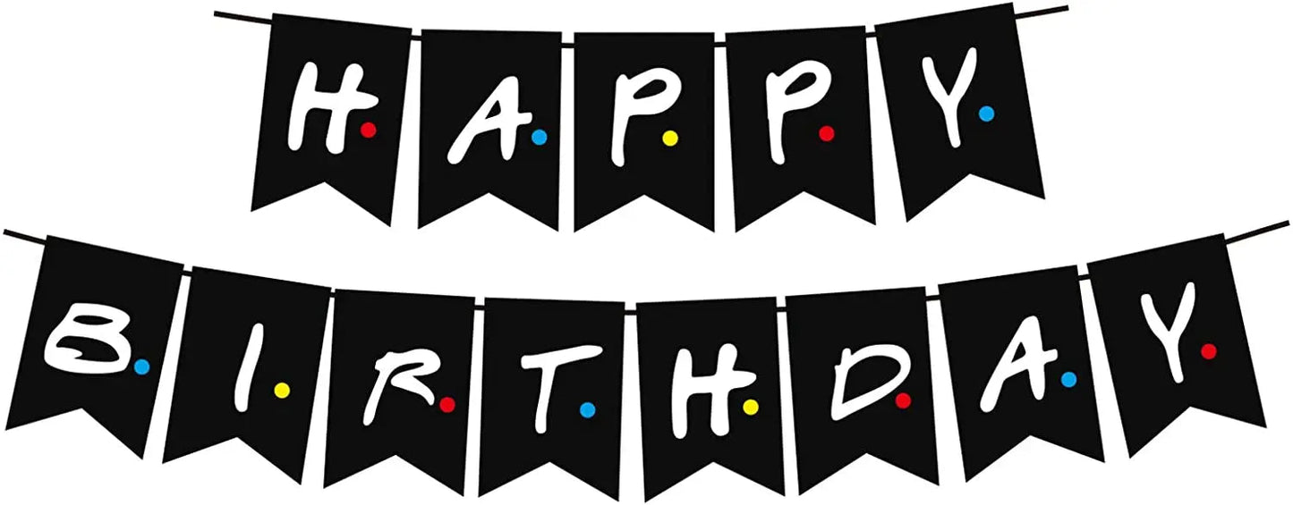 Friends TV show happy birthday party paper banner friend theme party suitable for friends birthday party decoration Good Vibrations