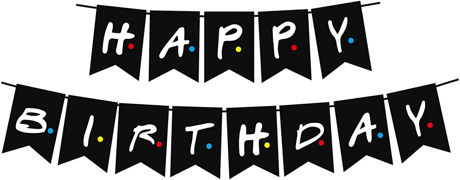 Friends TV show happy birthday party paper banner friend theme party suitable for friends birthday party decoration Good Vibrations