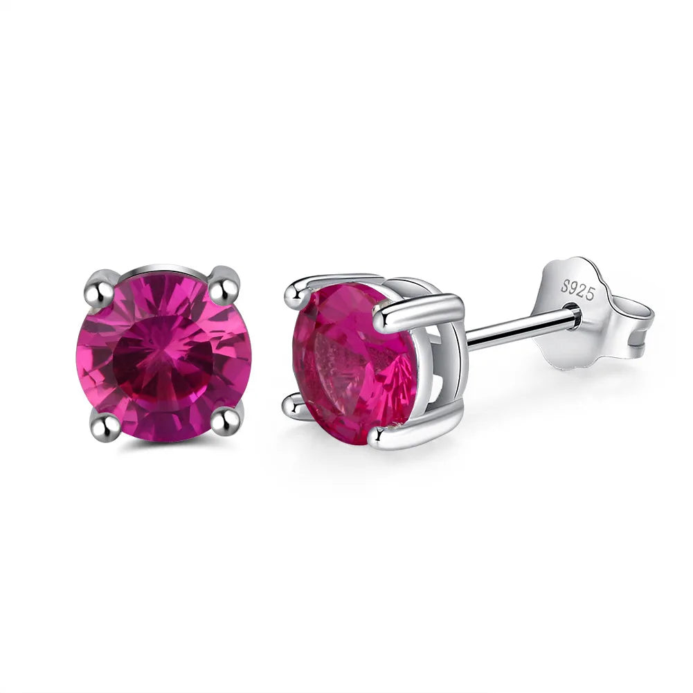 High Quality 925 Sterling Silver Simple and Stylish Four-claw Set with Zirconia Earring Wedding Jewelry for Women Men Wholesale Good Vibrations