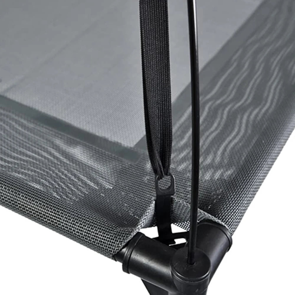 Eco-Friendly Outdoor Dog Bed Canopy Gray UV Resistant Summer Camping Tent Portable Removable Beach Cot for Dogs Cats Solid Good Vibrations