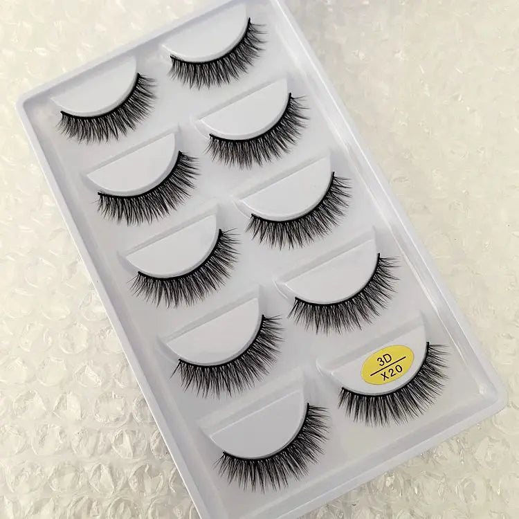 5 Pairs Multipack 3D Soft Mink Hair False Eyelashes Handmade Wispy Fluffy Long Lashes Natural Eye Makeup Tools Faux H13 E08 E01 Good Vibrations