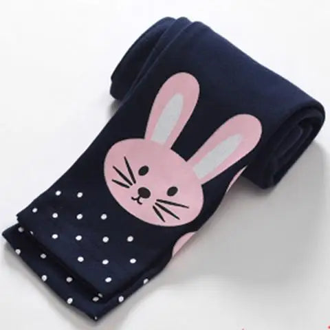 Spring Girls Leggings Cotton Trousers Fille Kids Pants Girls Pants Skinny Print Cartoon Pattern Children Leggings Trousers Good Vibrations