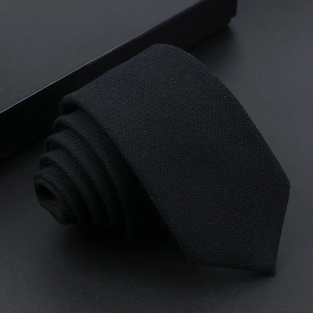 Mens Tie Imitation Cashmere Classic 6cm Skinny Casual Necktie Cotton Handmade For Wedding Party Dinner Striped Plaid Tie Gift Good Vibrations