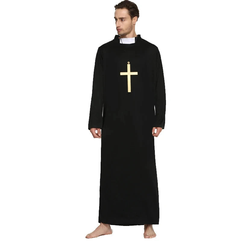 Halloween Costume Cosplay Jesus Christ Outfit Male Missionary Priest the Virgin Mary Priest Nun Bishop Costume Good Vibrations
