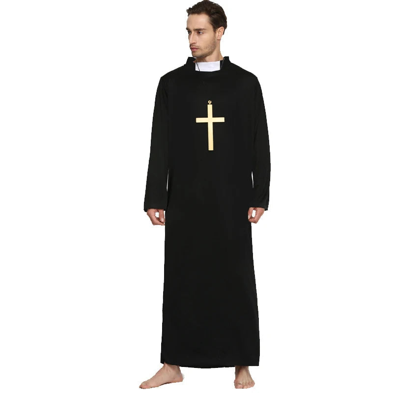 Halloween Costume Cosplay Jesus Christ Outfit Male Missionary Priest the Virgin Mary Priest Nun Bishop Costume Good Vibrations