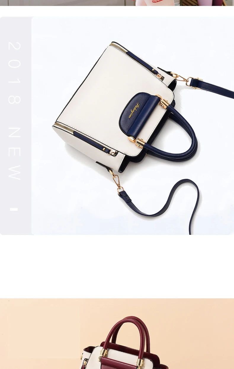 Women's bag 2025 new fashion women's bags hit color hand-held  bag Europeand the United States all-match shoulder messenger bag Good Vibrations