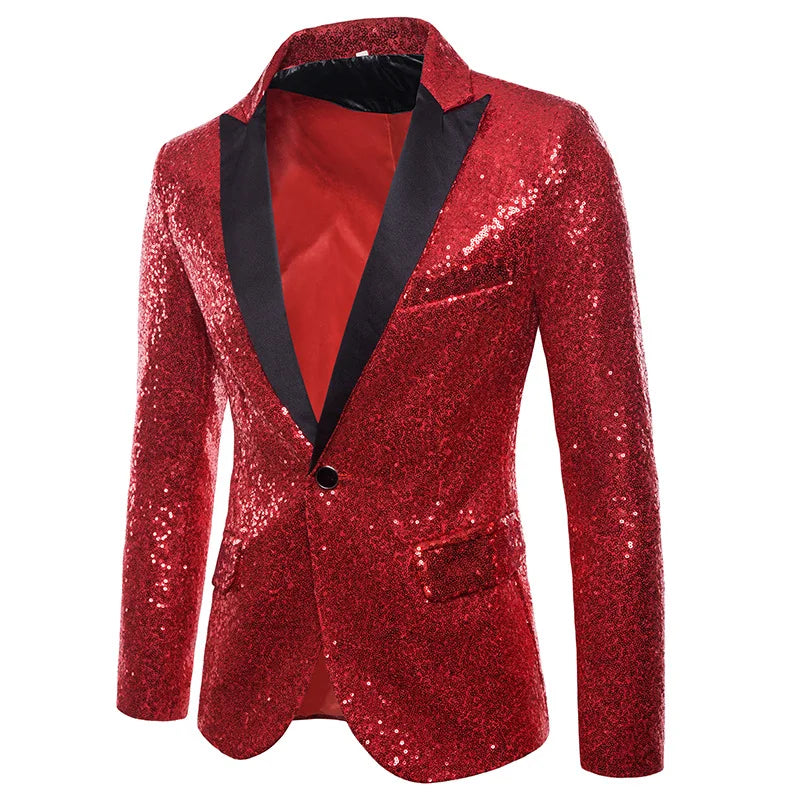 Men Blazer Banquet Wedding Blazer Party Blazer Bar Night Club Suit Men Coats Bright Suit Paisley Suit Fashion Men Suit Good Vibrations