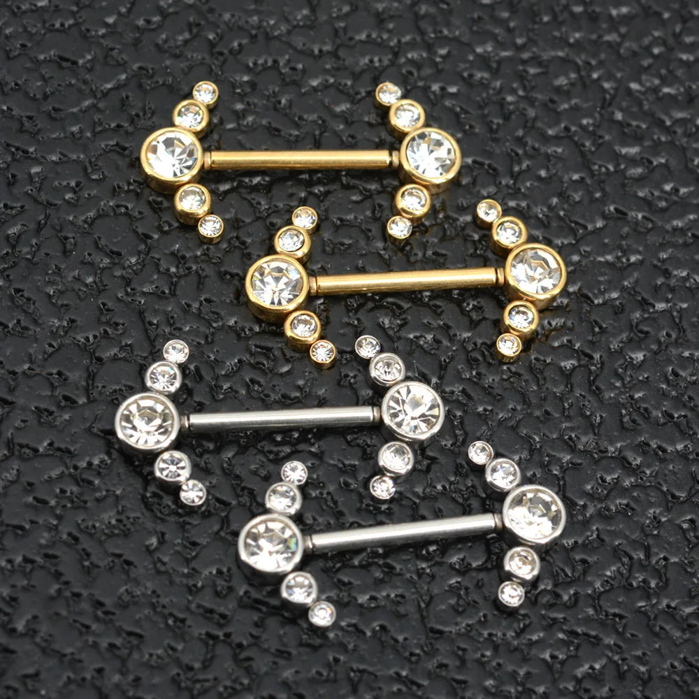 1 Pair 16G 1.2x14mm Plug-in Stainless Steel Barbell Piercing Sexy Women Nipple Piercing Jewelry Unthreaded Nipple Rings No Screw Good Vibrations Adult Super Store