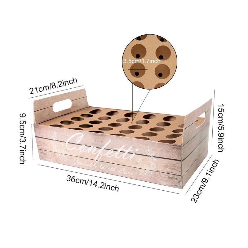 Kraft Paper Wedding Tray Confetti Cone Stand Box Tray Rustic Wedding Decoration Wedding Confetti Cones Wedding Cones  Set supply Good Vibrations