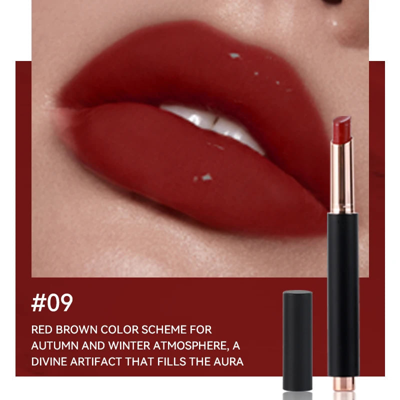Custom Private Label Press Glossy Lip Stick Hydrating Moisturizing Plumping Vegan Non-drying Lipstick Nourishing Lip Stain Good Vibrations