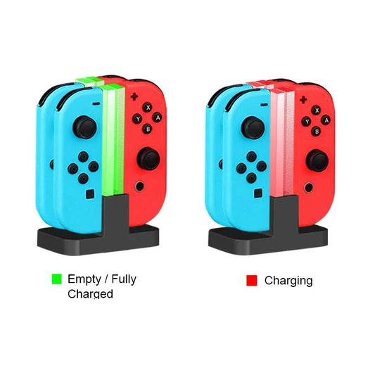 Nintend Switch 4 Controller Charger LED Indicator Charging Dock Station for Nitendo Switch Nintendoswitch NS Joy-con Accessories Good Vibrations