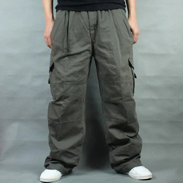 Wide Leg Hip Hop Pants Men Loose Outdoor Cotton Harem Trousers Cargo Pants Loose Baggy Trouser Streetwear Joggers Pant Good Vibrations