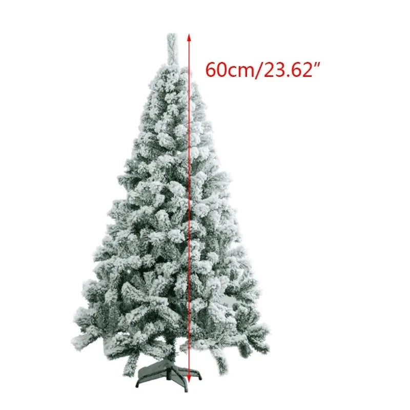 60cm Christmas tree white flocking snowflake Christmas tree decoration ornaments desktop decoration shopping mall party supplies Good Vibrations