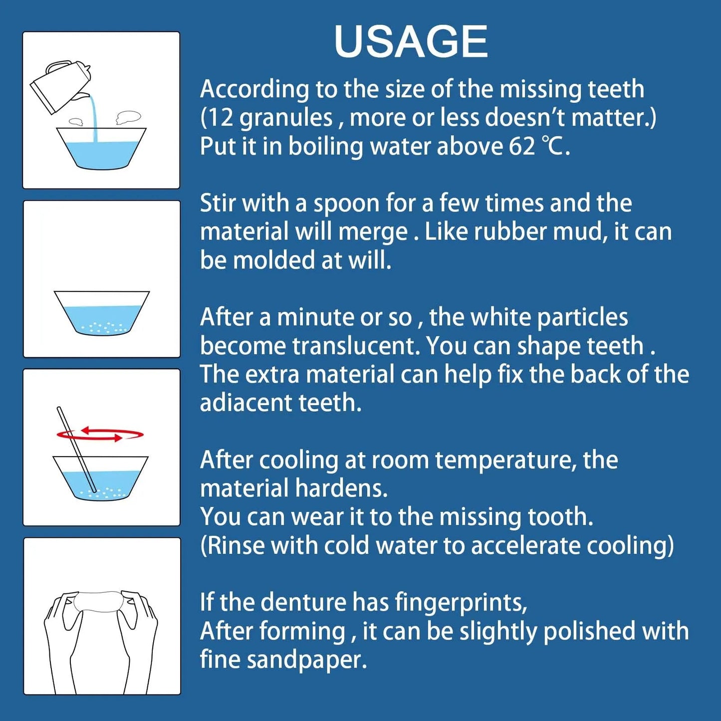 Jaysuing Solid Dental Glue Halloween Costume Party Vampire Dental Glue Prosthetic Dental Glue Hole Filling Good Vibrations
