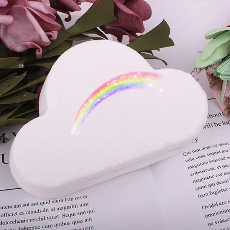 Natural Skin Care Cloud Rainbow Bath Salt Exfoliating Moisturizing Bubble Bath Bombs Ball Good Vibrations