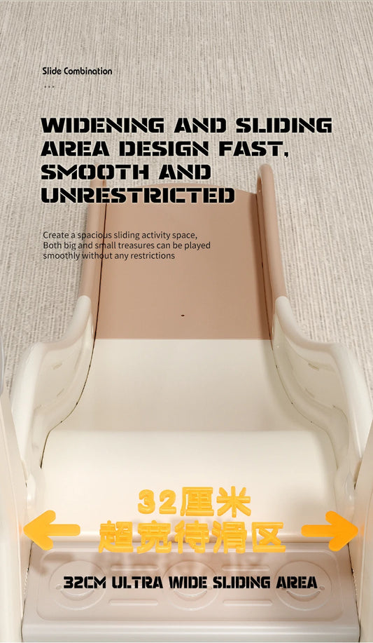 Children's Indoor Playground Equipment Plastic Swing and Slide Combination Playhouse with Ball Pit for Home or School Use Good Vibrations