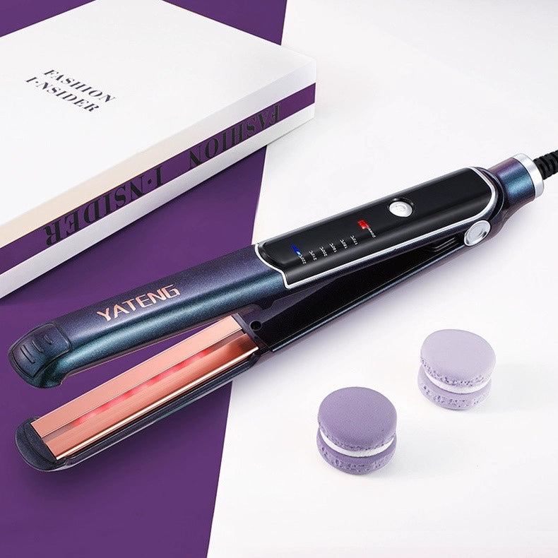 YATENG Ceramic Electric Hair Straightener Corn Stigma Wave Plate Hair Straightener Hair Curler Hair Curler and Straightener Dual-Use Inner Buckle Straightening Does Not Hurt Hair Good Vibrations