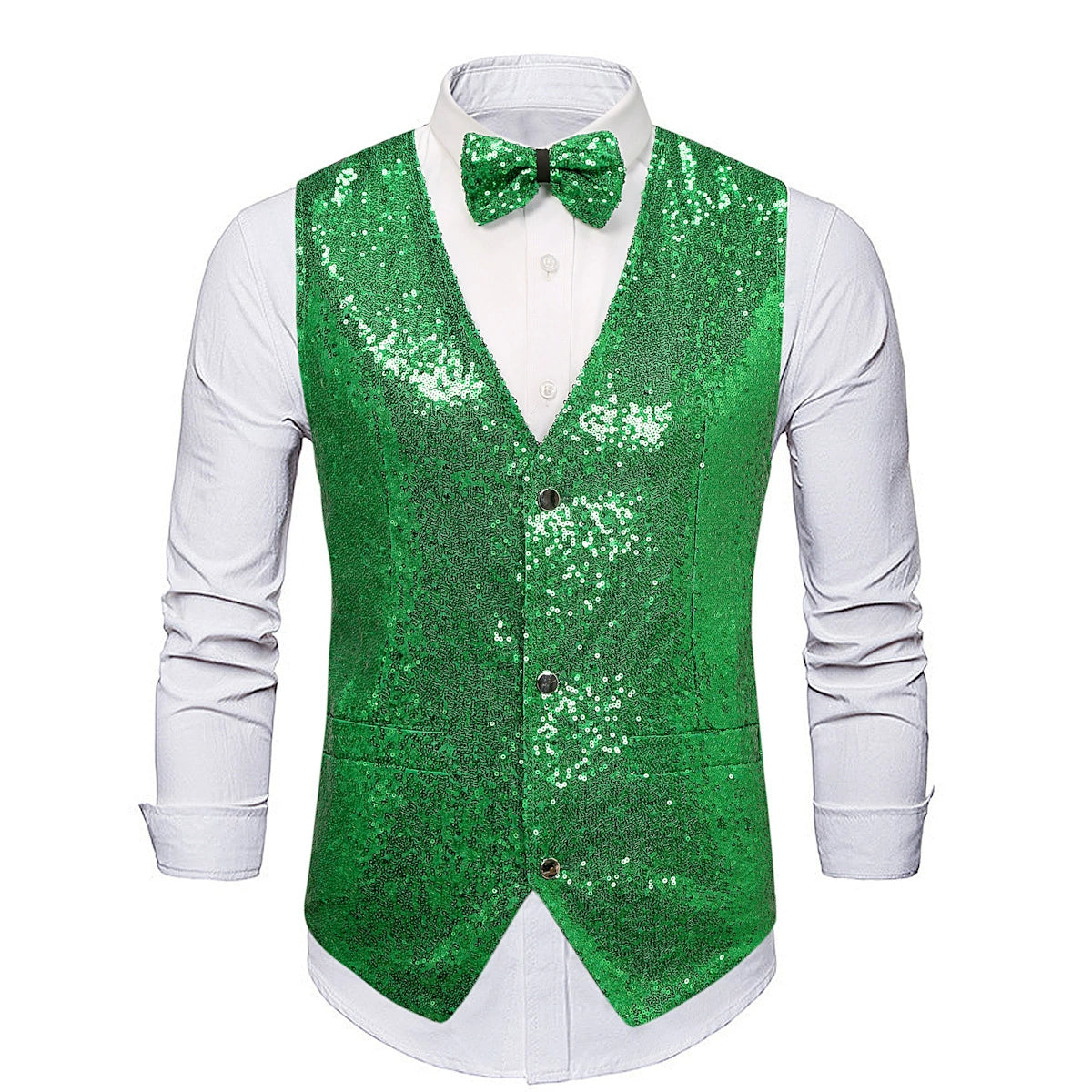 Bow Tie Sequined British Retro Vest Good Vibrations