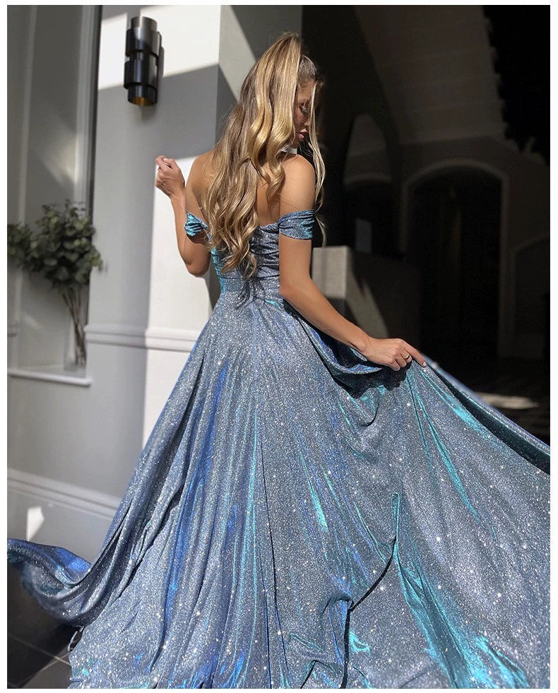 2024 Sequin Skirt Hem Sexy Fashion Slim Dress Split Dress Good Vibrations
