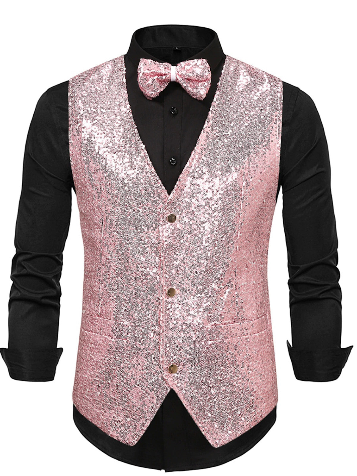 Bow Tie Sequined British Retro Vest Good Vibrations