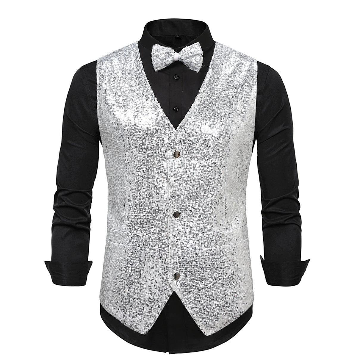 Bow Tie Sequined British Retro Vest Good Vibrations