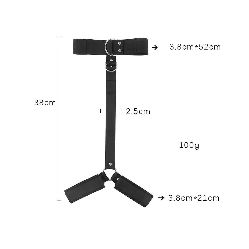 BDSM Back Handcuff Sex Toy SM Restraint Collar Fetish Adjustable Handcuffs Couple Bondage Women Erotic Restraint Sex Product Set GOOD Vibrations