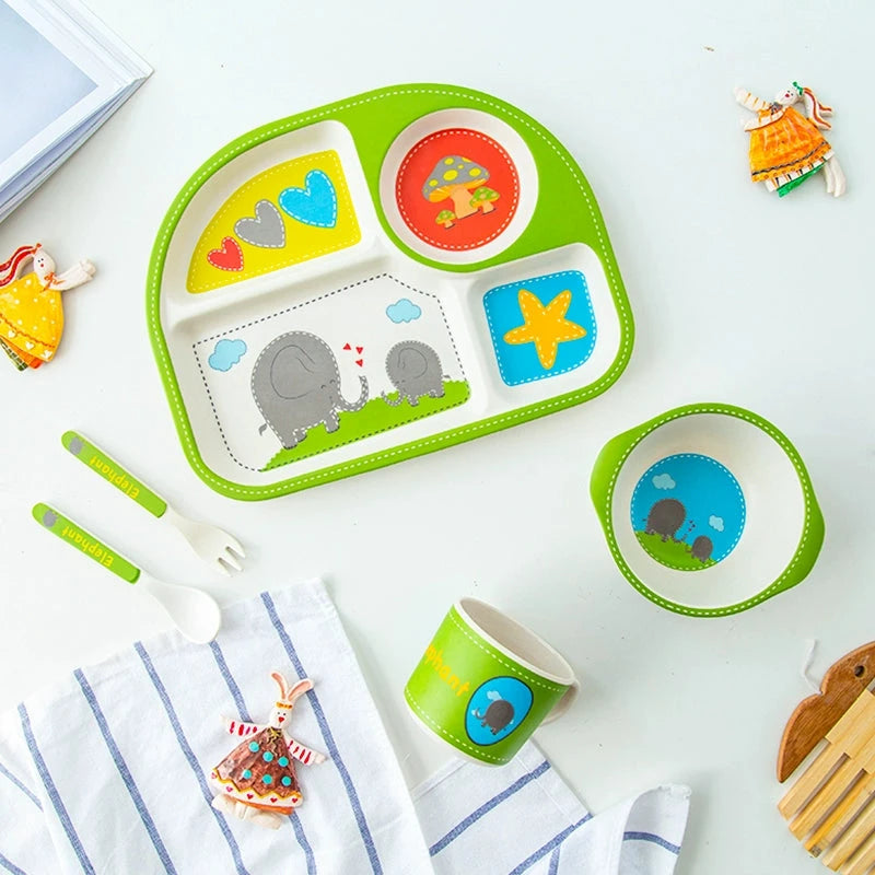 Food Grade Bamboo Fiber Eating Bowl Drop-Resistant Environmental-Friendly Tableware Good Vibrations