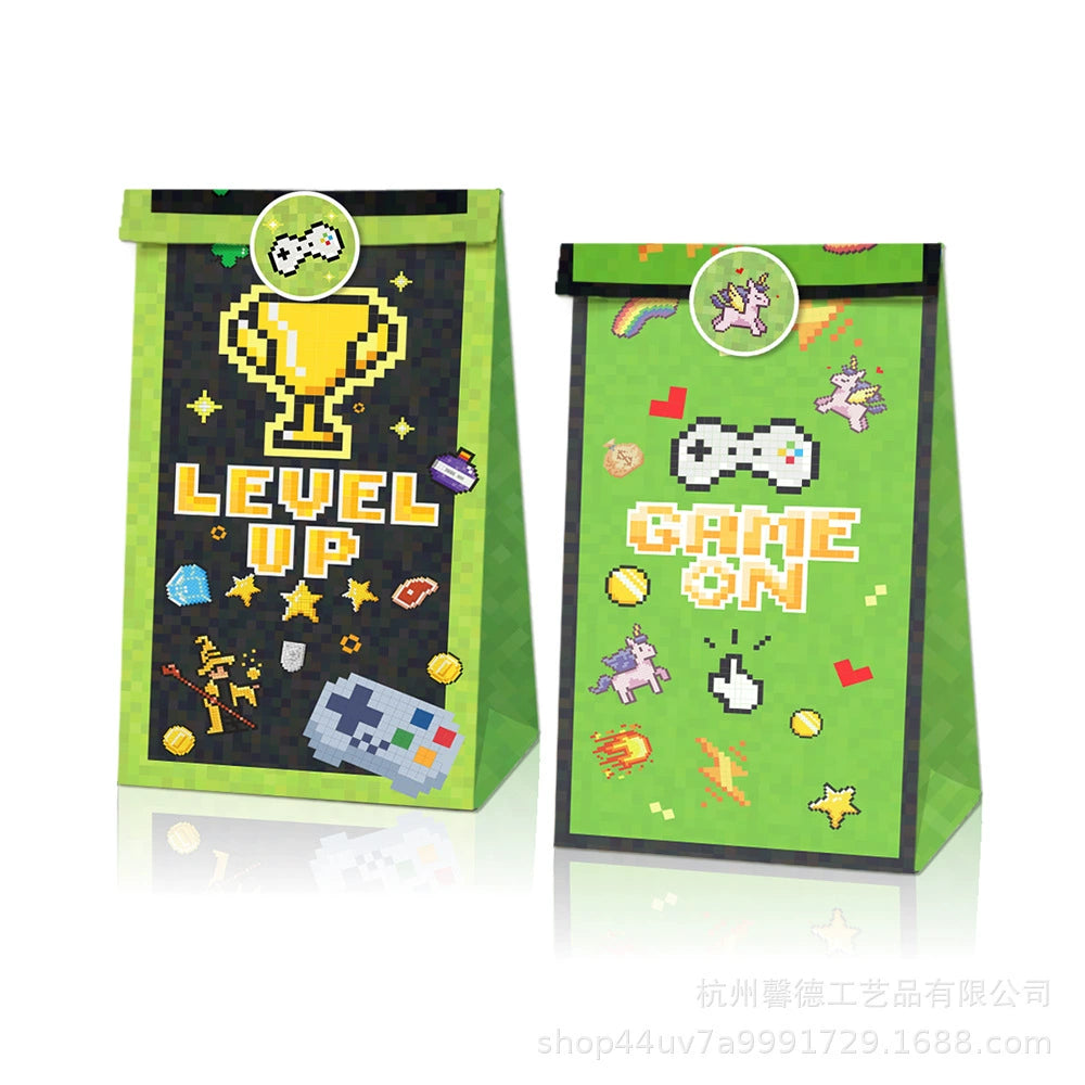 New Arrival My World Doll Building Blocks Theme Boy Birthday Scene Balloon Layout Party Cake Decoration Stickers Good Vibrations