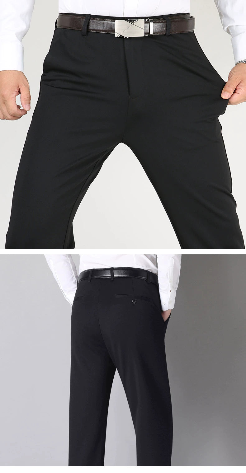 29-40 Summer Thin Casual Pants Business Men's Pants Middle-aged Dad Casual Pants Elastic Breathable Pants Good Vibrations
