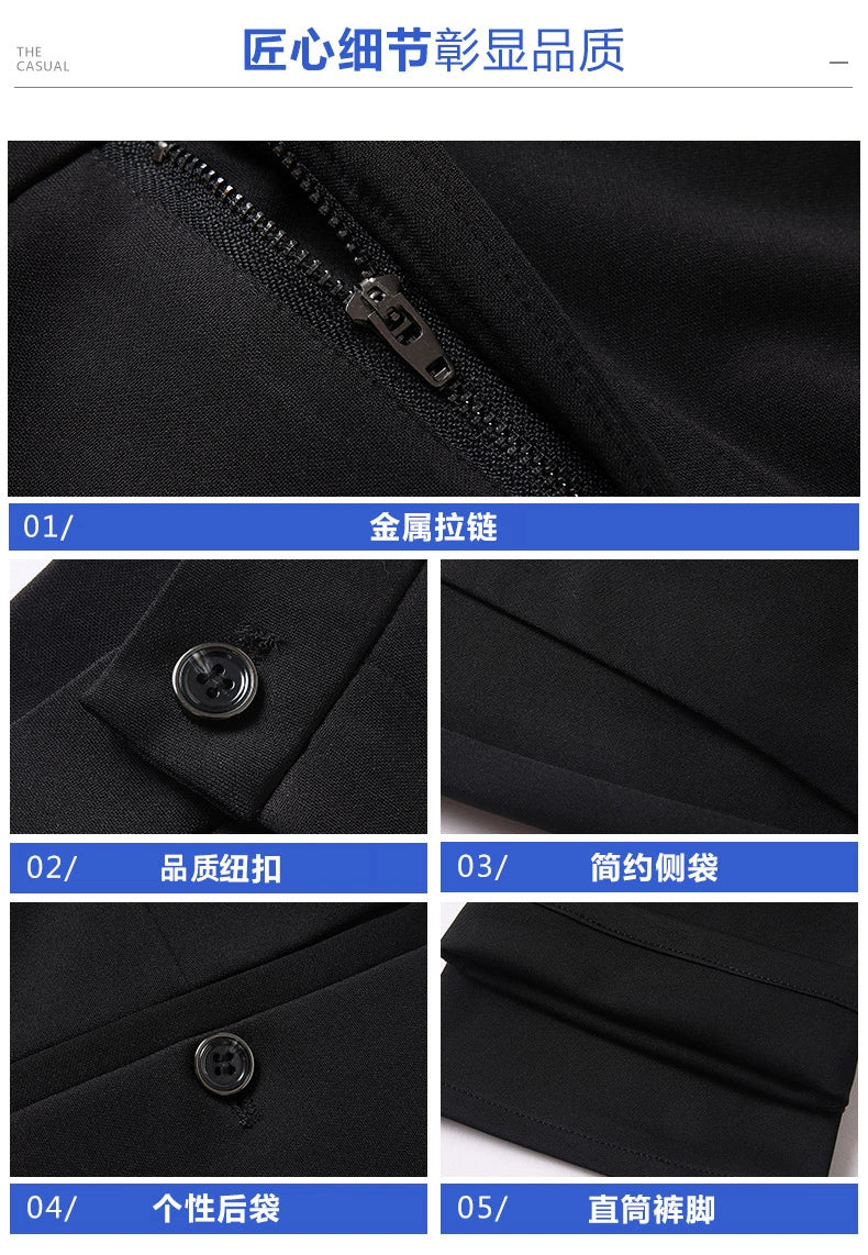 29-40 Summer Thin Casual Pants Business Men's Pants Middle-aged Dad Casual Pants Elastic Breathable Pants Good Vibrations
