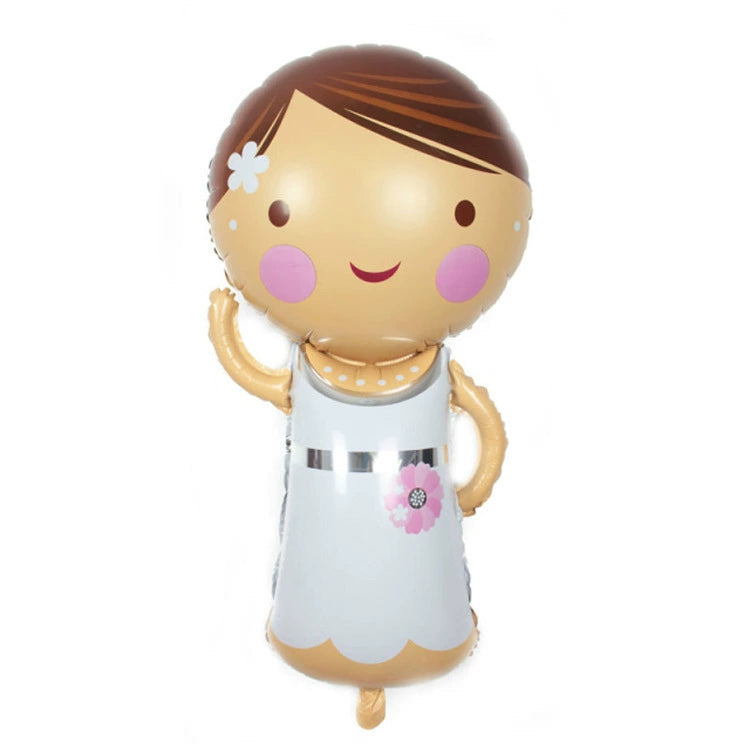 Wedding Decoration Cartoon Bridegroom Bride Aluminum Balloon Confession Confession Wedding Room Layout Valentine's Day Decoration Balloon Good Vibrations