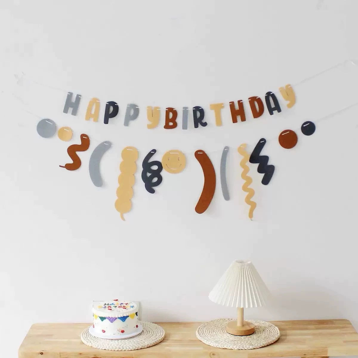 Kids Birthday Party Decoration Dovetail Birthday Pulling Banner Happy Birthday Letter Banner Fishtail Flag Good Vibrations