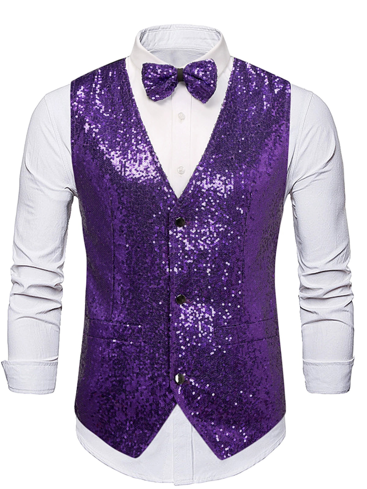 Bow Tie Sequined British Retro Vest Good Vibrations