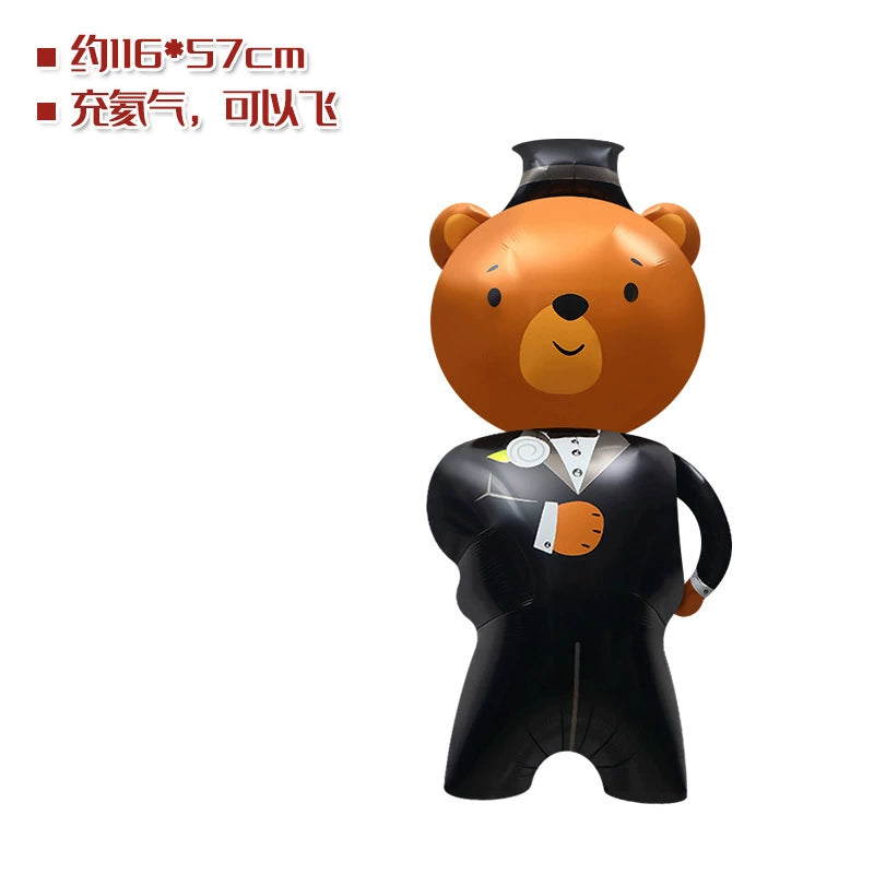 Wedding Decoration Cartoon Bridegroom Bride Aluminum Balloon Confession Confession Wedding Room Layout Valentine's Day Decoration Balloon Good Vibrations