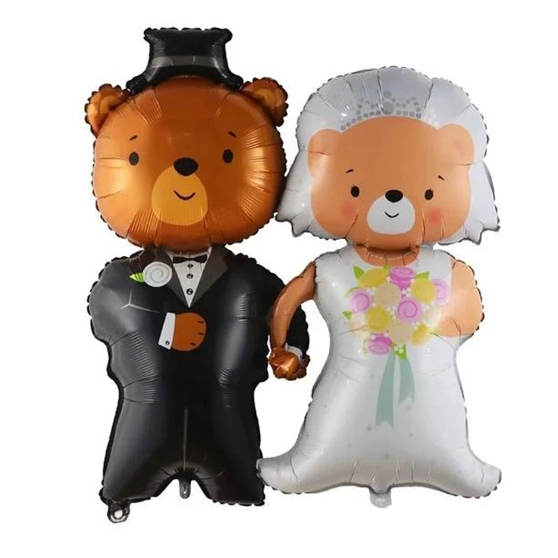 Wedding Decoration Cartoon Bridegroom Bride Aluminum Balloon Confession Confession Wedding Room Layout Valentine's Day Decoration Balloon Good Vibrations
