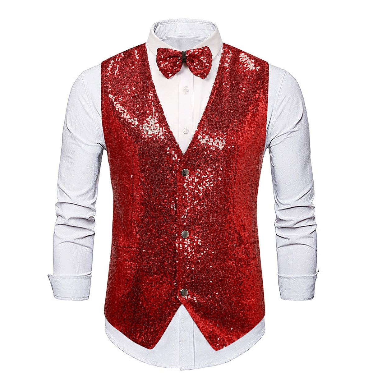 Bow Tie Sequined British Retro Vest Good Vibrations
