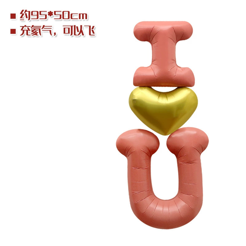 Wedding Decoration Cartoon Bridegroom Bride Aluminum Balloon Confession Confession Wedding Room Layout Valentine's Day Decoration Balloon Good Vibrations