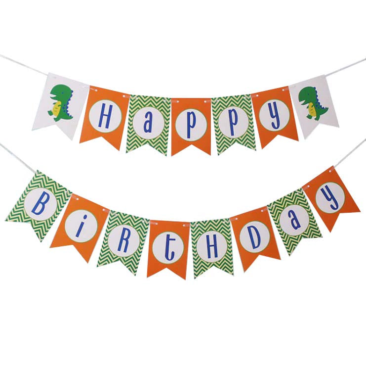 Kids Birthday Party Decoration Dovetail Birthday Pulling Banner Happy Birthday Letter Banner Fishtail Flag Good Vibrations