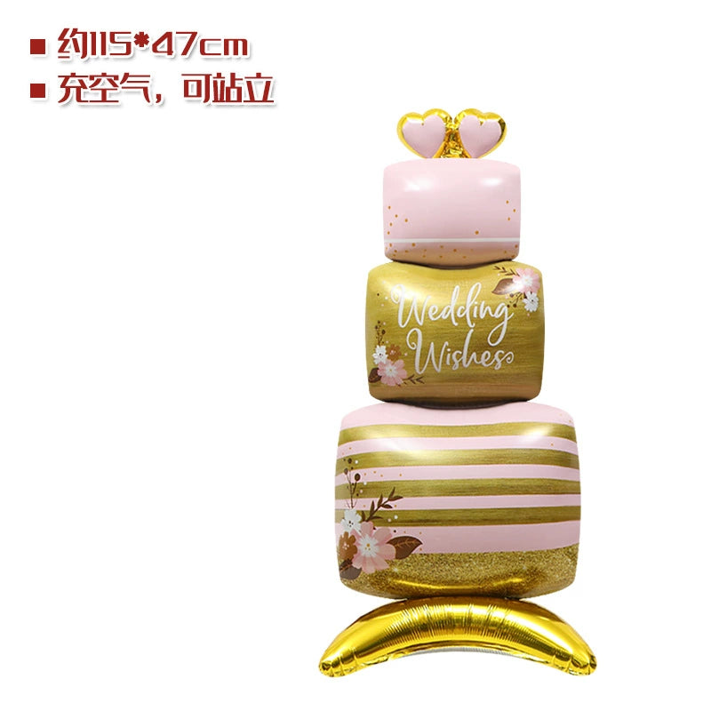 Wedding Decoration Cartoon Bridegroom Bride Aluminum Balloon Confession Confession Wedding Room Layout Valentine's Day Decoration Balloon Good Vibrations