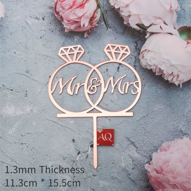 Valentine's Day Cake Plug-in Wedding Anniversary Wedding Proposal Acrylic Cake Insertion Dress up Card Baking Ornaments Good Vibrations