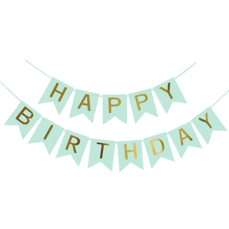 Kids Birthday Party Decoration Dovetail Birthday Pulling Banner Happy Birthday Letter Banner Fishtail Flag Good Vibrations