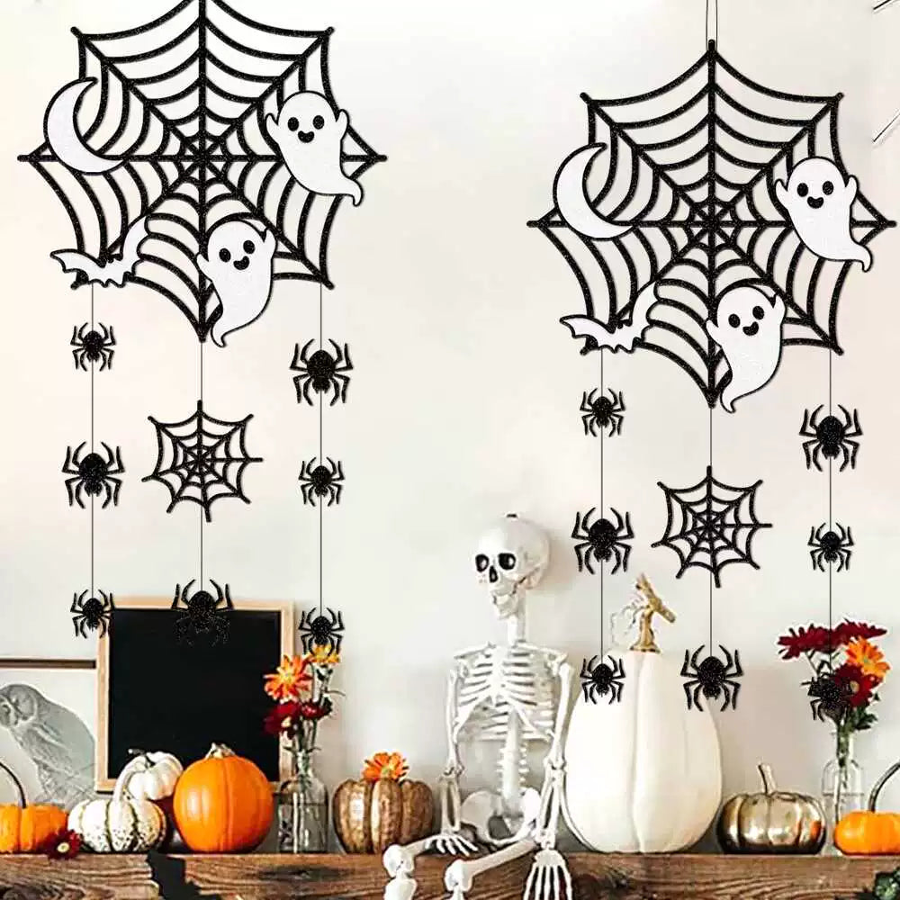 Halloween Headband Spider Web Pumpkin Skull Head Charm Good Vibrations